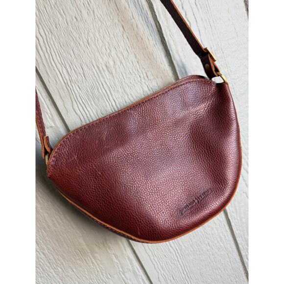 Portland Leather Half Moon Crossbody Bag – Full Grain Leather – Vintage Brown - Picture 5 of 7